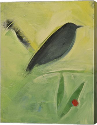 Framed Bird And Berry 3 Print