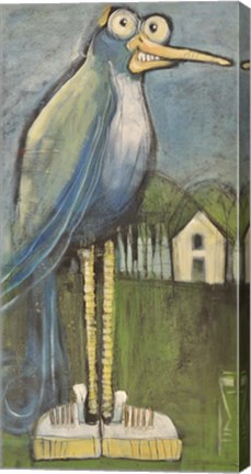 Framed Bird In Found Shoes Print