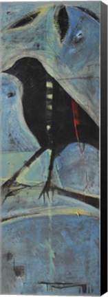 Framed Blackbird On Branch Print