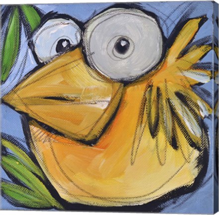 Framed Gold Bird 1 Print