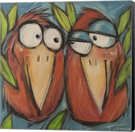 Framed Love Birds Print