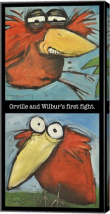 Framed Orville And Wilbur&#39;s First Flight Print