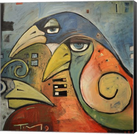Framed Trois Oiseaux Print