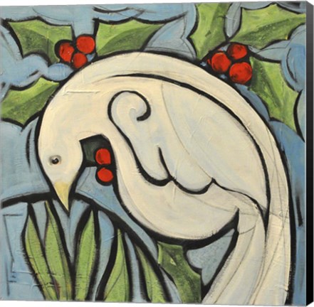 Framed Winter Peace Dove Print
