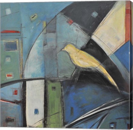 Framed Yellow Bird 1 Print