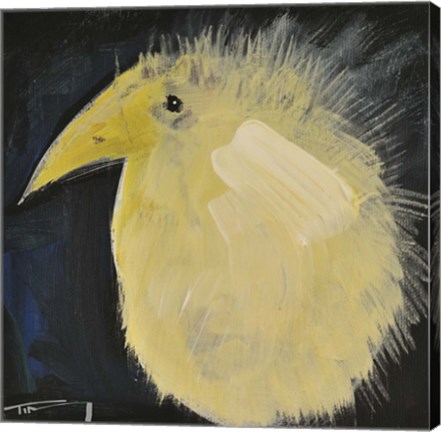 Framed Yellow Fuzzy Bird Print