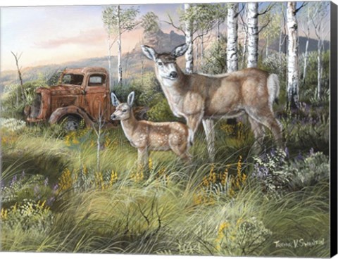 Framed On The Old Road Print