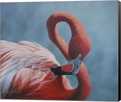 Framed Figure 8 - Flamingo Print