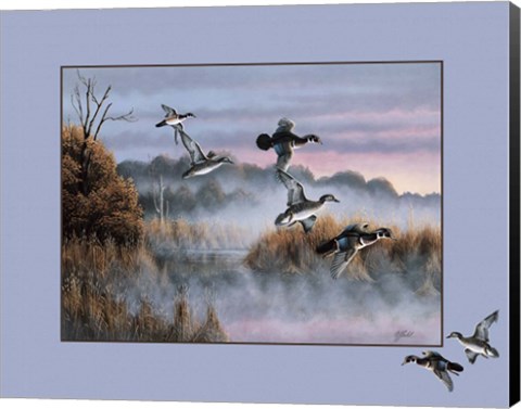 Framed Ducks In Flight 2 Print