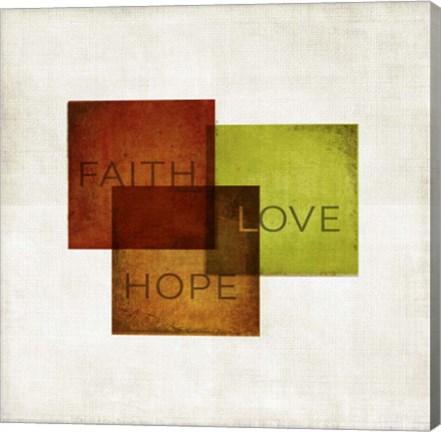 Framed Faith, Hope, Love I Print