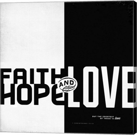 Framed Faith, Hope, Love II Print