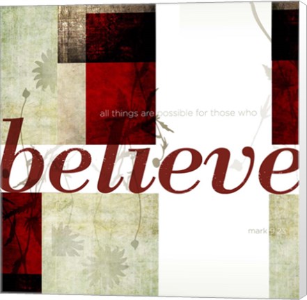 Framed Believe Print