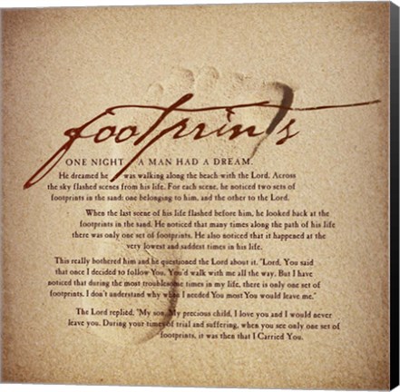Framed Footprints Print