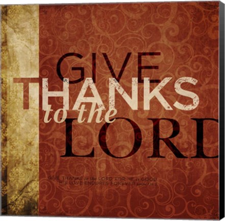 Framed Give Thanks Print