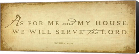 Framed Joshua 24v15 Print
