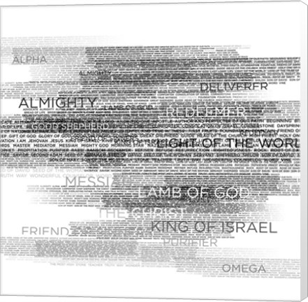 Framed Names Of God Print