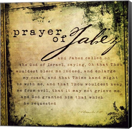 Framed Prayer Of Jabez Print