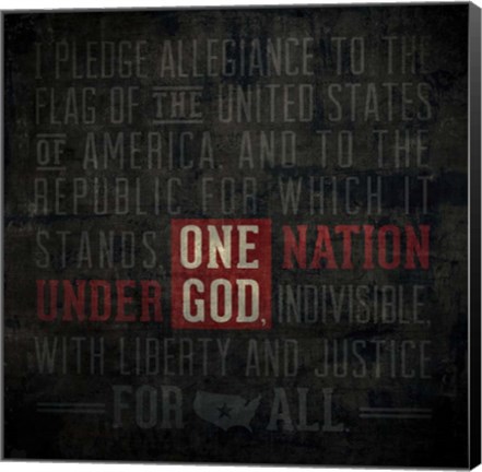 Framed Pledge Of Allegiance Print