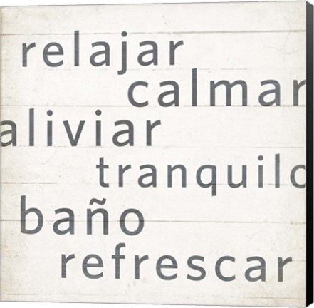 Framed Spa Retreat I Espanol Print