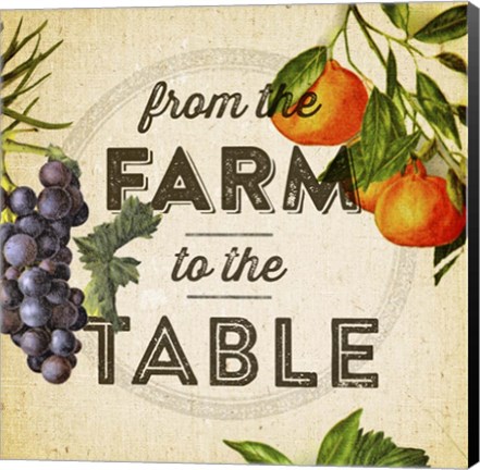Framed Farm To Table I Print