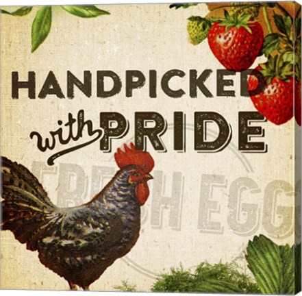 Framed Handpicked With Pride I Print