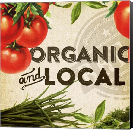 Framed Organic And Local I Print