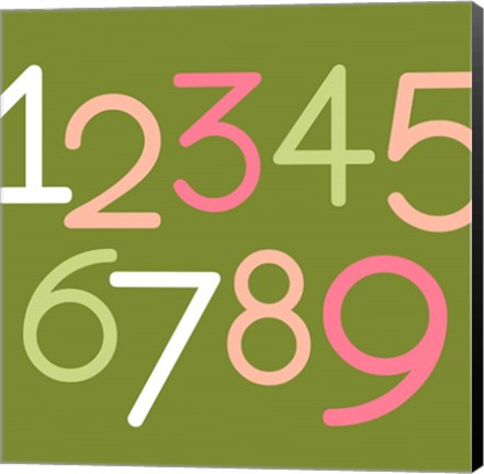 Framed Contemporary Baby Numbers III Print