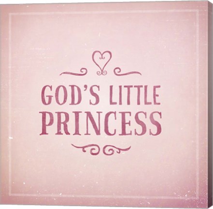 Framed God's Little Princess Print
