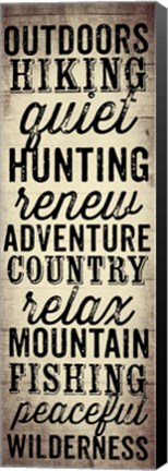 Framed Hunting and Fishing Typography II Print