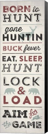 Framed Hunting Typography Print