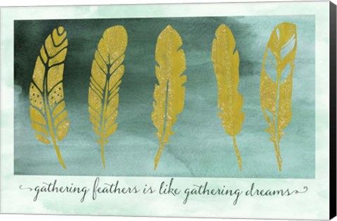 Framed Gathering Feathers Print