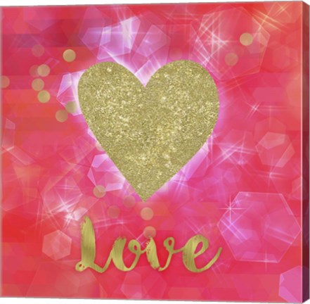 Framed Glitter Love Print