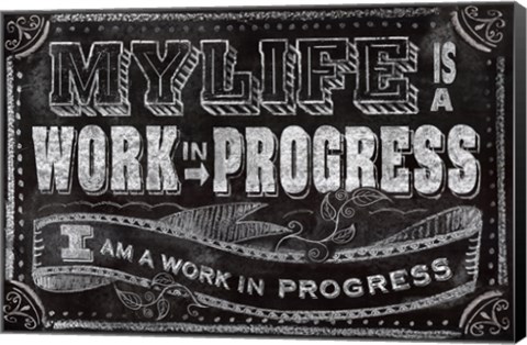 Framed Chalkboard - My Life Print