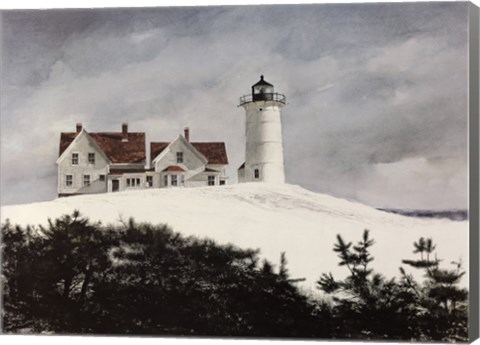 Framed Christmas At Nobska Print