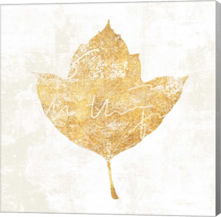 Framed Bronzed Leaf I Print