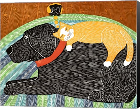 Framed Catnap Think a Happy Thought Print