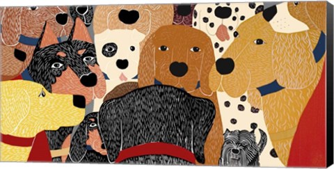 Framed Dog Meeting Print