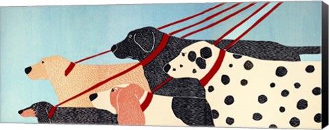 Framed Dog Walker Print