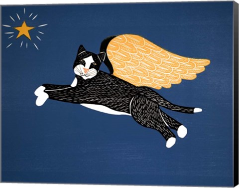 Framed Angel Cat Print