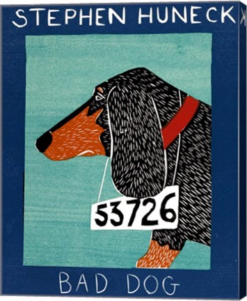 Framed Bad Dog Dachshunc Print