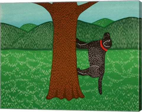 Framed Climbing a Tree Black Print