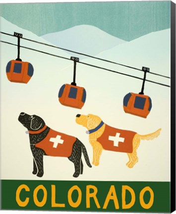 Framed Colorado Ski Patrol Print