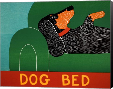 Framed Dog Bed Dachshund Print