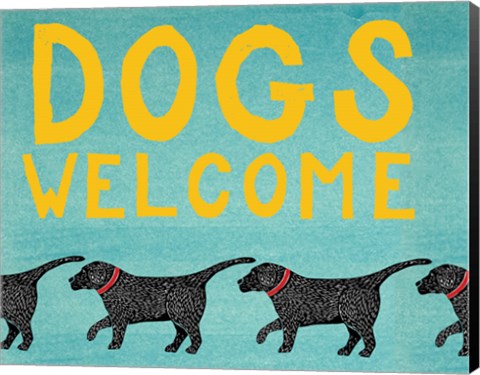 Framed Dogs Welcome Print