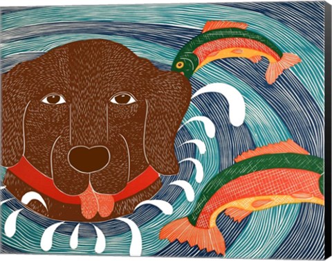 Framed Fish are Jumping Choc Print