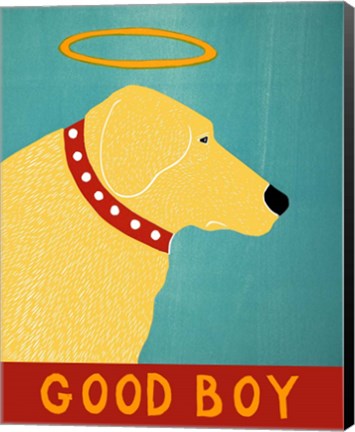 Framed Good Boy Yellow Print