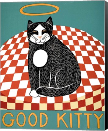 Framed Good Kitty Print