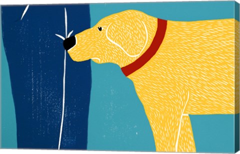 Framed Greeting Visitors Bad Dog Yellow Print