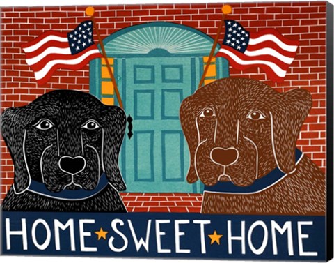 Framed Home Sweet Home Black Choc Print