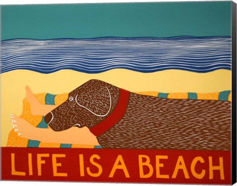 Framed Life Is A Beach Choc Print